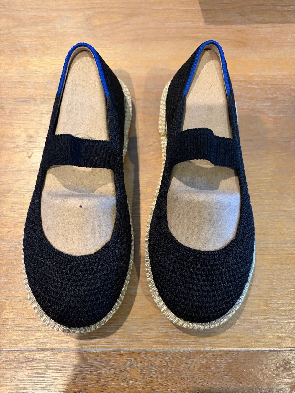 Rothy's Mini Mary Jane Kids Black Raffia-Knit